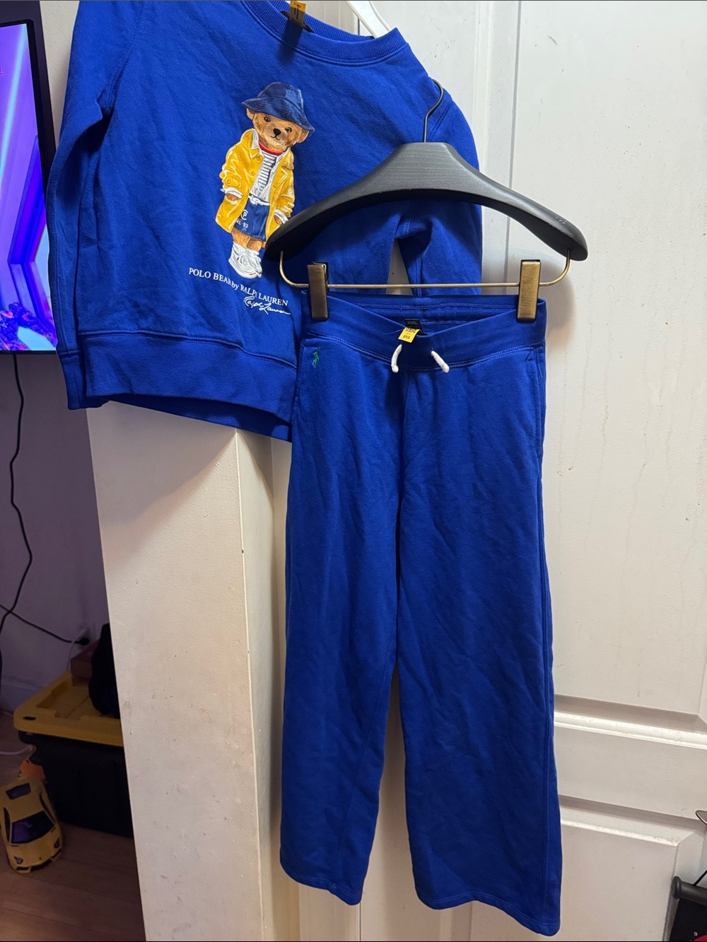 Polo by Ralph Lauren Royal Blue Bear Sweatshirt and Pull-On Pants